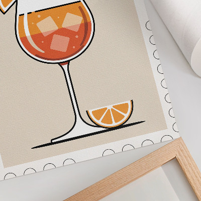 Plakatas svetainei Aperol gėrimo oranžinis fonas