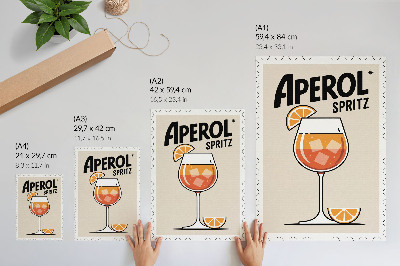 Plakatas svetainei Aperol gėrimo oranžinis fonas