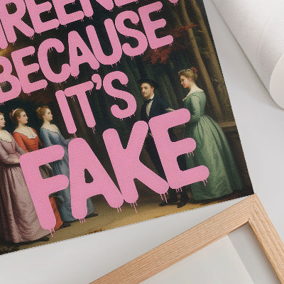 Plakatas svetainei Rožinis užrašas miško personažai elegancija humoras