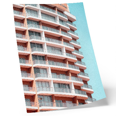 Sieninis plakatas Moderni architektūra su atvirais balkonais
