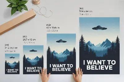 Plakatas paslaptingi kalnai miške moderniu stiliumi