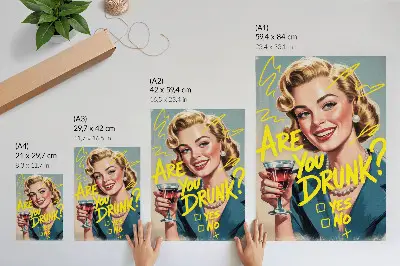 Dekoratyvinis plakatas moteris retro komiksų stiliaus su dinamišku tekstu