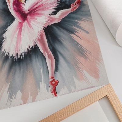 Dekoratyvinis plakatas Rožinė balerina su dinamišku fonu