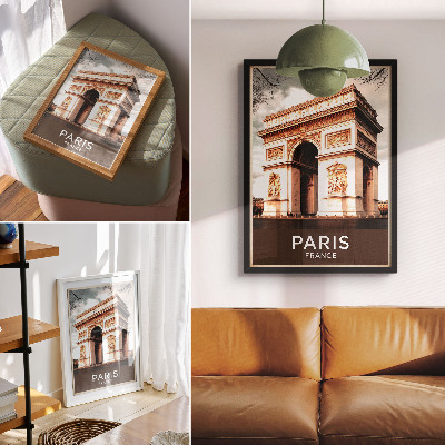 Plakatas svetainei Triumfo arkos klasikinės architektūros detalės