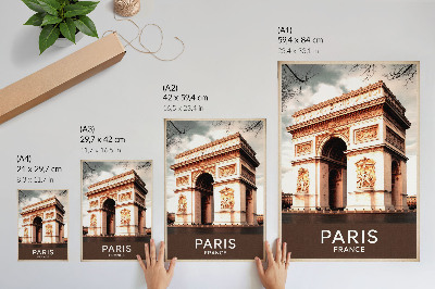 Plakatas svetainei Triumfo arkos klasikinės architektūros detalės