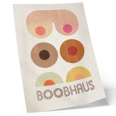 Sieninis plakatas „Boobhaus“ Bauhaus stiliaus grafika