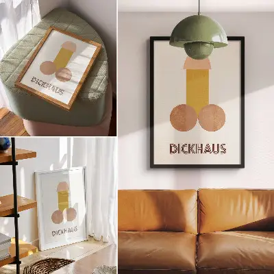 Bauhaus stiliaus plakatas Dickhaus grafikos dizainas svetainei