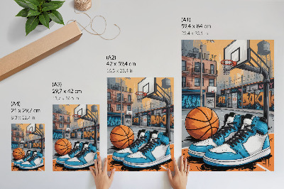 Sieninis plakatas Grafiti miesto žaidimų aikštelė modernaus stiliaus