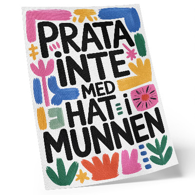 Plakatas Juodos raidės, spalvingi potėpiai, modernus stilius