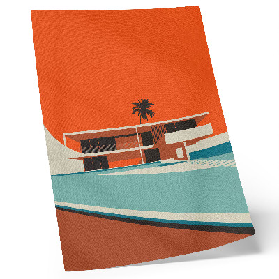 Plakatas svetainei Vila „Orange Sky“ minimalistinė kompozicija