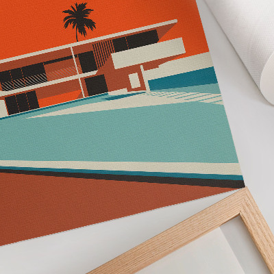 Plakatas svetainei Vila „Orange Sky“ minimalistinė kompozicija