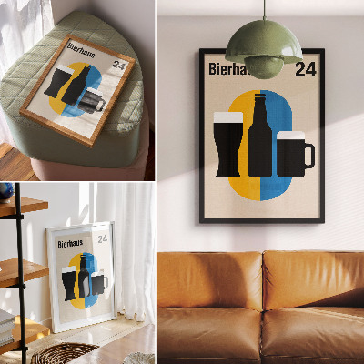 Plakatas svetainei Kontrastingos spalvos ir geometrinės formos