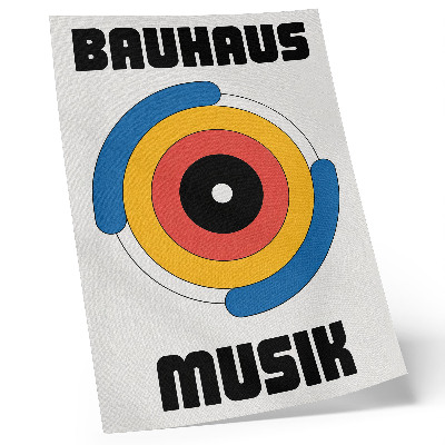 Plakatas svetainei Bauhaus stilius sujungia ryškias spalvas su modernumu