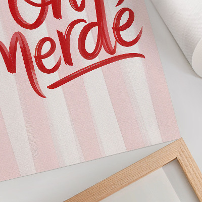Plakatas Raudonos raidės pasteliniame fone