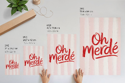 Plakatas Raudonos raidės pasteliniame fone