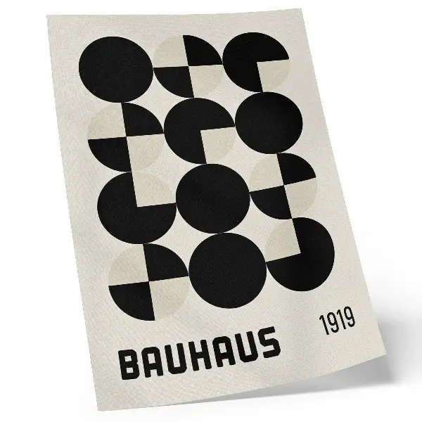Dekoratyvinis plakatas geometrinių formų harmonija, modernumas ir minimalizmas