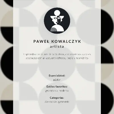Dekoratyvinis plakatas geometrinių formų harmonija, modernumas ir minimalizmas