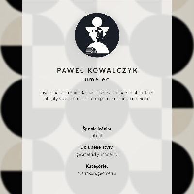 Dekoratyvinis plakatas Geometrinių formų harmonija modernumas minimalizmas