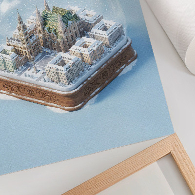 Dekoratyvinis plakatas Miniatiūrinė Vienos panorama stiklinėje sferoje