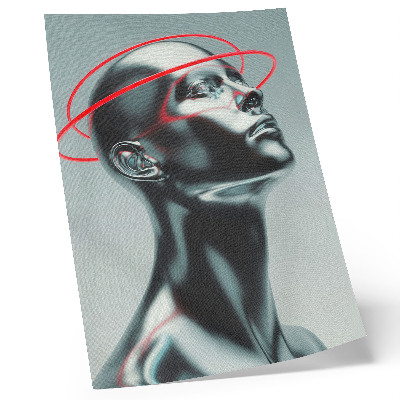 Plakatas svetainei Futuristinė skulptūra modernumo raudona pilka