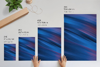 Plakatas Dinamiškos spalvų juostos mėlynos spalvos atspalviais
