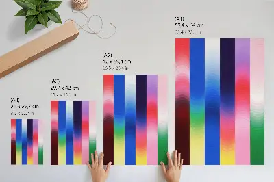 Plakatas svetainei modernaus stiliaus spalvingos toninės juostelės