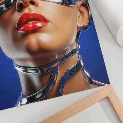Plakatas svetainei Futuristinė figūra, intensyvios spalvos, modernumas