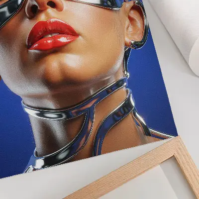 Plakatas svetainei futuristinė figūra intensyvių spalvų modernaus stiliaus