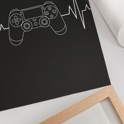 Dekoratyvinis plakatas Minimalistinė žaidimų tema – juodai balta širdis