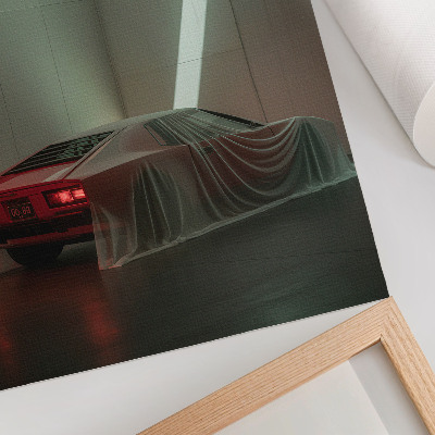 Plakatas svetainei Klasikinis automobilio šviesos minimalizmas elegancija