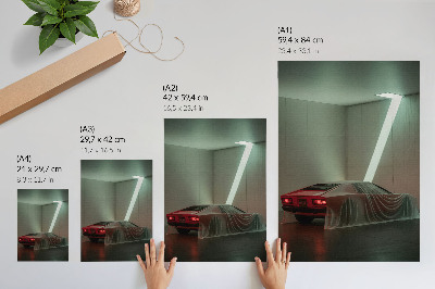 Plakatas svetainei Klasikinis automobilio šviesos minimalizmas elegancija