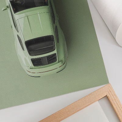 Plakatas Modernus automobilis žalios spalvos atspalvyje