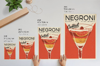Plakatas svetainei Retro stiliaus kokteilių grafika, elegancija, nostalgija