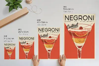 Plakatas svetainei retro stiliaus kokteilių grafika su elegancijos ir nostalgijos motyvais
