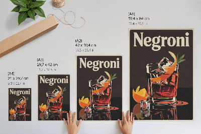Dekoratyvinis plakatas Gerti su ledu ir apelsino žievele