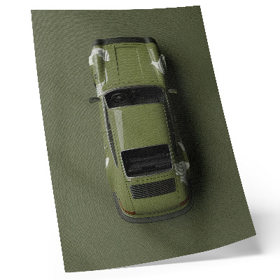 Plakatas Elegantiškas žalias automobilis minimalizmo paprastumas