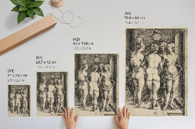 Plakatas svetainei Keturios nuogos moterys (Albrecht Dürer)