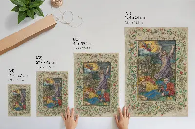 Plakatas svetainei Albrechto Dürerio ir Georgo Macko Vyresniojo paveikslas „Kristus Alyvų kalne“ (1508 ir 1580 m.)