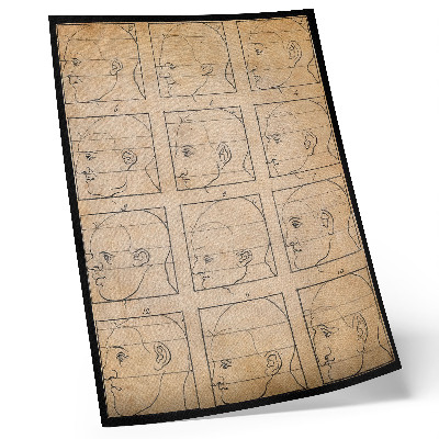 Plakatas Dvylika žmonių profilių kontūruose – Alberto Diurerio piešinys, apie 1794 m.
