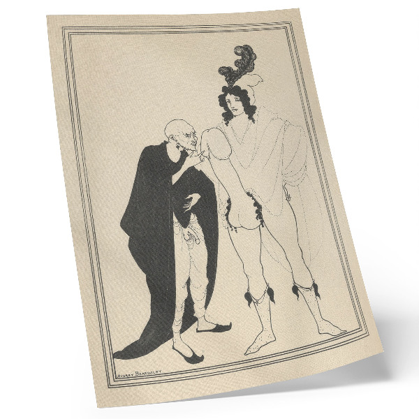 Sieninis plakatas „The Herald's“ tyrimas pagal Aristofano „Lysistratą“, Aubrey Beardsley