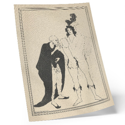 Sieninis plakatas „The Herald's“ tyrimas pagal Aristofano „Lysistratą“, Aubrey Beardsley
