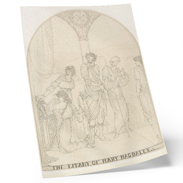 Plakatas svetainei Marijos Magdalietės litanija, autorius Aubrey Vincent Beardsley