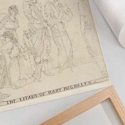 Plakatas svetainei su Aubrey Vincent Beardsley kūriniu „Marijos Magdalietės litanija“