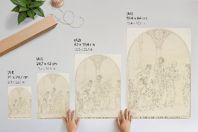 Plakatas svetainei Marijos Magdalietės litanija, autorius Aubrey Vincent Beardsley
