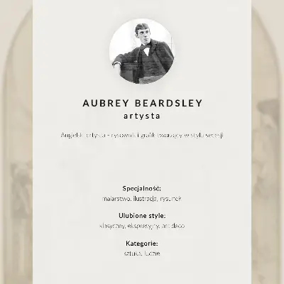 Plakatas svetainei su Aubrey Vincent Beardsley kūriniu „Marijos Magdalietės litanija“