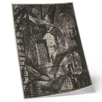 Plakatas svetainei Giovanni Battista Piranesi kūrinys Apvalusis bokštas 1780 m.