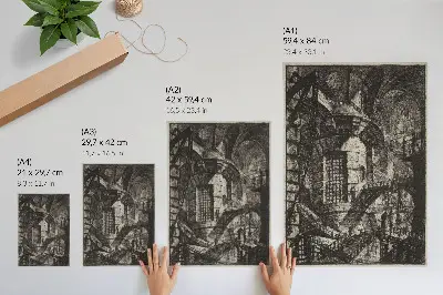 Plakatas svetainei Giovanni Battista Piranesi kūrinys Apvalusis bokštas 1780 m.