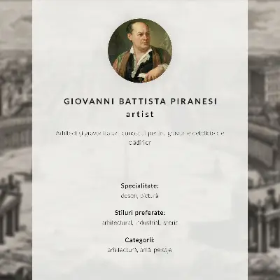 Sieninis plakatas Giovanni Battista Piranesi architektūros studijos nulinės