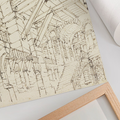 Sieninis plakatas Architektūros studijos, nulinės Giovanni Battista Piranesi