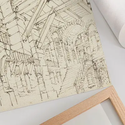 Sieninis plakatas Giovanni Battista Piranesi architektūros studijos nulinės